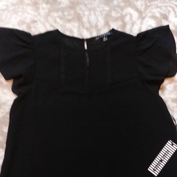 !NWT!Women's Haute Monde Young Contemporary Blouse, Black, Size Med, NWT! - Picture 2 of 4